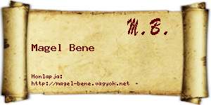 Magel Bene névjegykártya